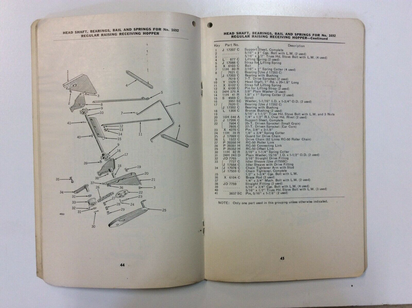 OME14152 John Deere Operators Manual For 72, 74 Forage Harvester