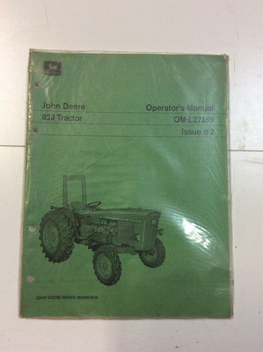 OML27359 John Deere NOS Operators Manual For 820