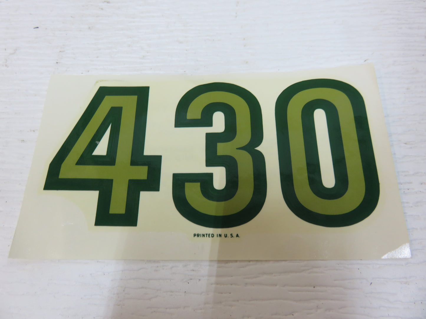 T111021 John Deere NOS Decal For 430